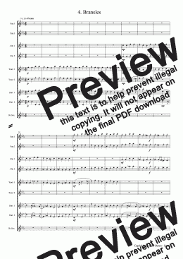 page one of Capriol Suite - Sample of Mov.4 (Saxophone Octet)