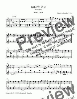 page one of Scherzo in C