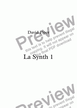 page one of La Synth 1