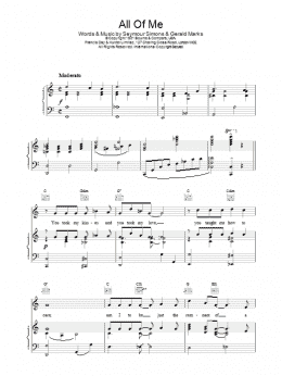 page one of All Of Me (Piano, Vocal & Guitar Chords)