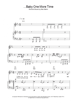 page one of Baby One More Time (Piano, Vocal & Guitar Chords)