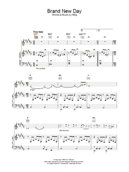 page one of Brand New Day (Piano, Vocal & Guitar Chords)