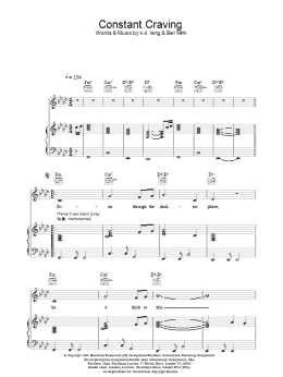 page one of Constant Craving (Piano, Vocal & Guitar Chords)