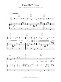page one of From Me To You (Piano, Vocal & Guitar Chords (Right-Hand Melody))