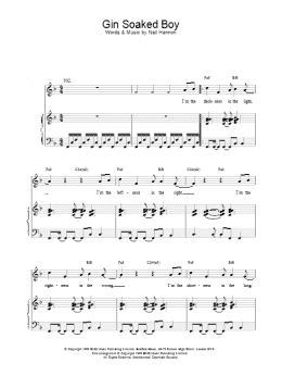page one of Gin Soaked Boy (Piano, Vocal & Guitar Chords)