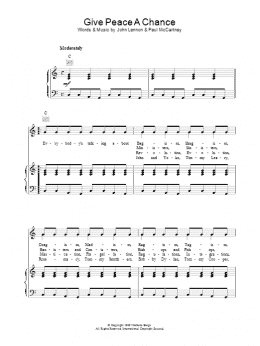 page one of Give Peace A Chance (Piano, Vocal & Guitar Chords)