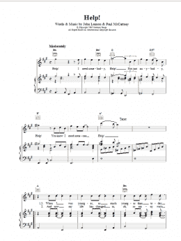 page one of Help! (Piano, Vocal & Guitar Chords)