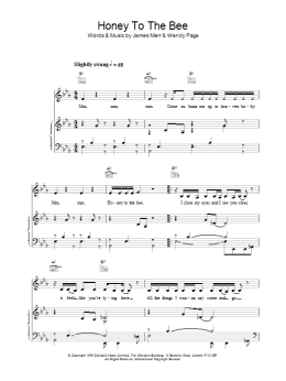 page one of Honey to the Bee (Piano, Vocal & Guitar Chords)