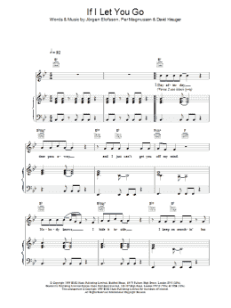 page one of If I Let You Go (Piano, Vocal & Guitar Chords)