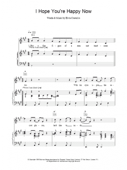 page one of I Hope You're Happy Now (Piano, Vocal & Guitar Chords)