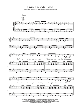 page one of Livin' La Vida Loca (Piano, Vocal & Guitar Chords)