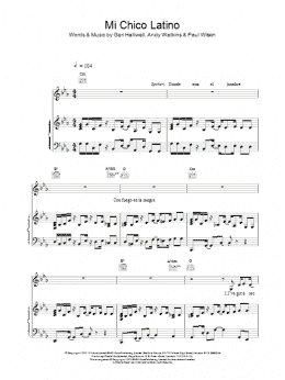 page one of Mi Chico Latino (Piano, Vocal & Guitar Chords)