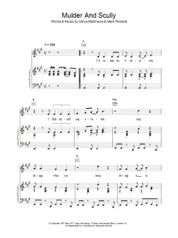 page one of Mulder & Scully (Piano, Vocal & Guitar Chords)