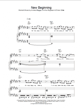 page one of New Beginning (Piano, Vocal & Guitar Chords)