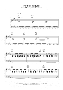 page one of Pinball Wizard (Piano, Vocal & Guitar Chords)