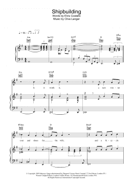 page one of Shipbuilding (Piano, Vocal & Guitar Chords)