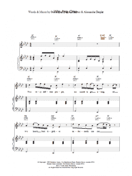 page one of We Are One (Piano, Vocal & Guitar Chords)