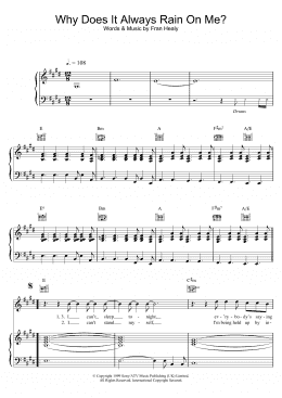 page one of Why Does It Always Rain On Me? (Piano, Vocal & Guitar Chords)