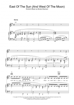 page one of East Of The Sun (And West Of The Moon) (Piano, Vocal & Guitar Chords)