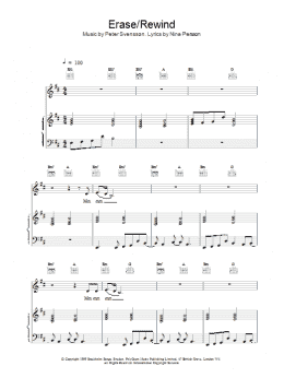page one of Erase / Rewind (Piano, Vocal & Guitar Chords)