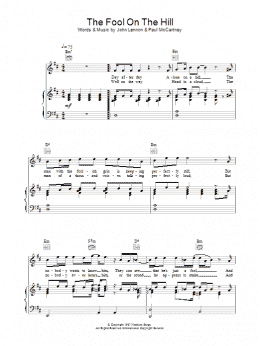 page one of The Fool On The Hill (Piano, Vocal & Guitar Chords)