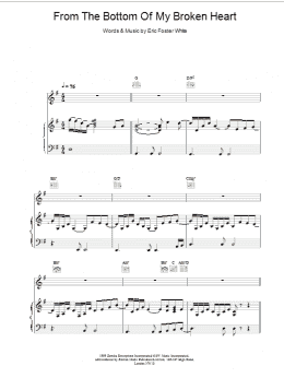 page one of From The Bottom Of My Broken Heart (Piano, Vocal & Guitar Chords)