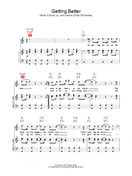 page one of Getting Better (Piano, Vocal & Guitar Chords)