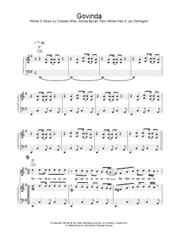 page one of Govinda (Piano, Vocal & Guitar Chords)