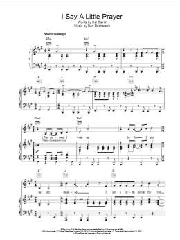 page one of I Say A Little Prayer (Piano, Vocal & Guitar Chords (Right-Hand Melody))