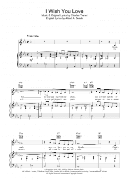 page one of I Wish You Love (Piano, Vocal & Guitar Chords)