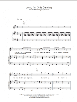 page one of John, I'm Only Dancing (Piano, Vocal & Guitar Chords)