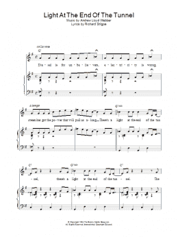 page one of Light At The End Of The Tunnel (Piano, Vocal & Guitar Chords)