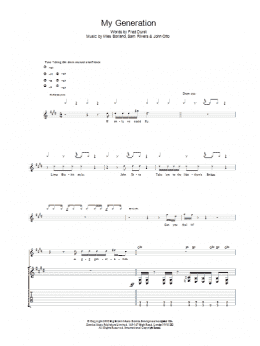 page one of My Generation (Piano, Vocal & Guitar Chords)