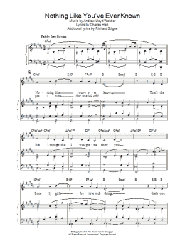 page one of Nothing Like You've Ever Known (Piano, Vocal & Guitar Chords)