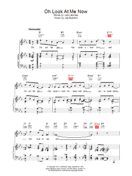 page one of Oh Look At Me Now (Piano, Vocal & Guitar Chords)
