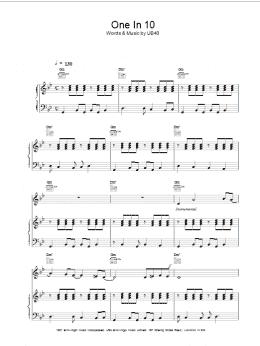 page one of One In 10 (Piano, Vocal & Guitar Chords)