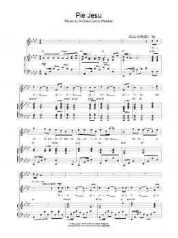 page one of Pie Jesu (Piano, Vocal & Guitar Chords)