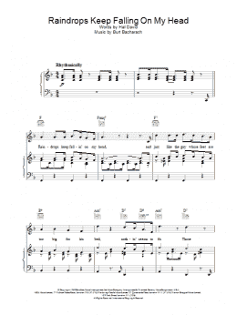page one of Raindrops Keep Fallin' On My Head (Piano, Vocal & Guitar Chords (Right-Hand Melody))