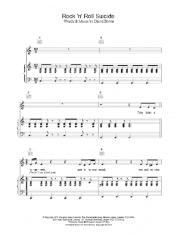 page one of Rock 'N' Roll Suicide (Piano, Vocal & Guitar Chords)