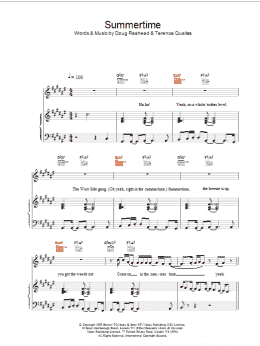 page one of Summertime (Piano, Vocal & Guitar Chords)