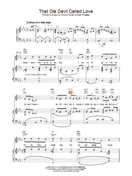 page one of That Ole Devil Called Love (Piano, Vocal & Guitar Chords)