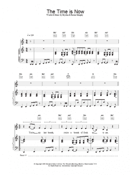 page one of The Time Is Now (Piano, Vocal & Guitar Chords)