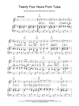 page one of Twenty Four Hours From Tulsa (Piano, Vocal & Guitar Chords)