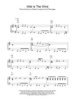 page one of Wild Is The Wind (Piano, Vocal & Guitar Chords)