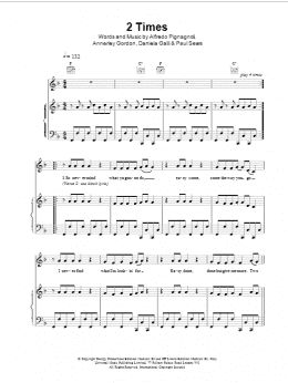 page one of 2 Times (Piano, Vocal & Guitar Chords)
