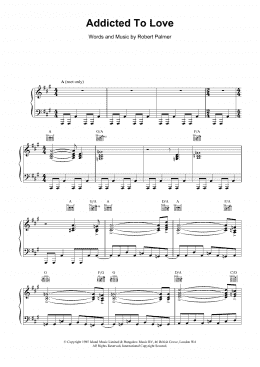 page one of Addicted To Love (Piano, Vocal & Guitar Chords)