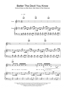 page one of Better The Devil You Know (Piano, Vocal & Guitar Chords)