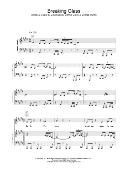 page one of Breaking Glass (Piano, Vocal & Guitar Chords)