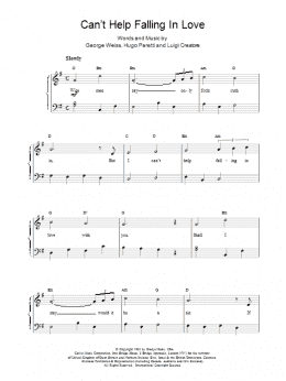 page one of Can't Help Falling (Piano, Vocal & Guitar Chords)