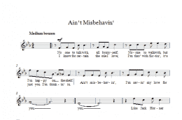 page one of Ain't Misbehavin' (Lead Sheet / Fake Book)